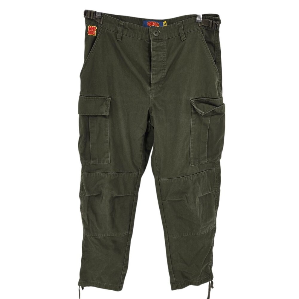 Empyre Relax mens size 30 army green streetwear button fly skater cargo pants